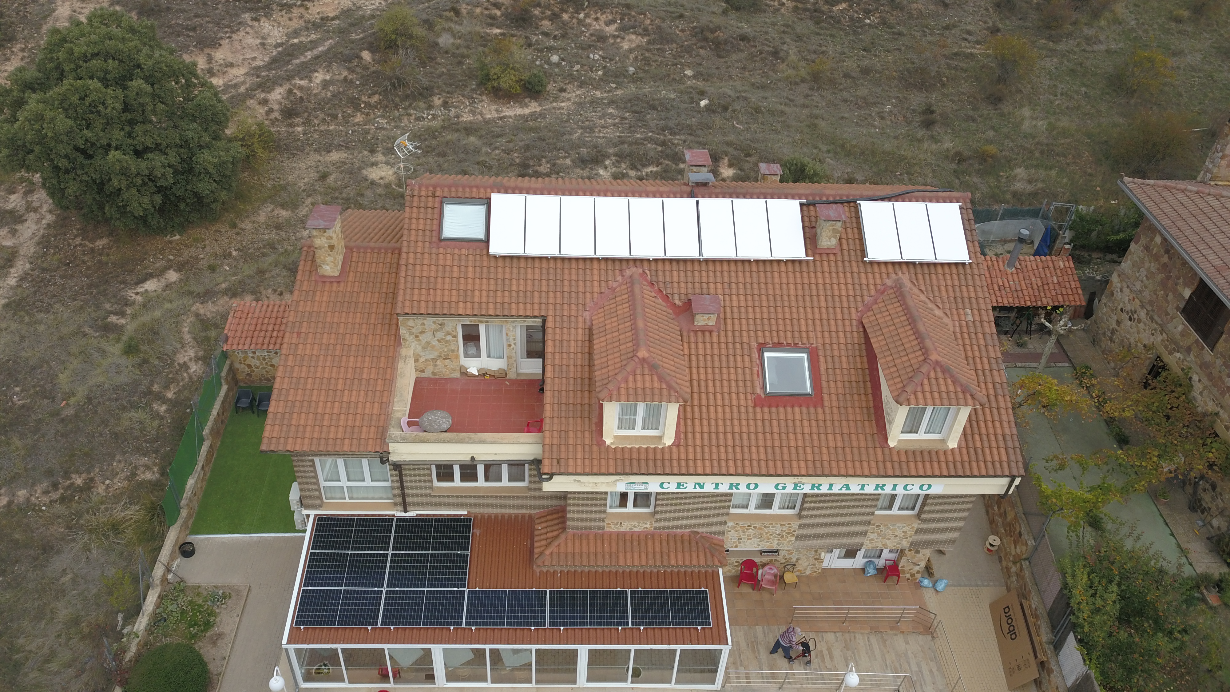 Instalación híbrida en un edificio